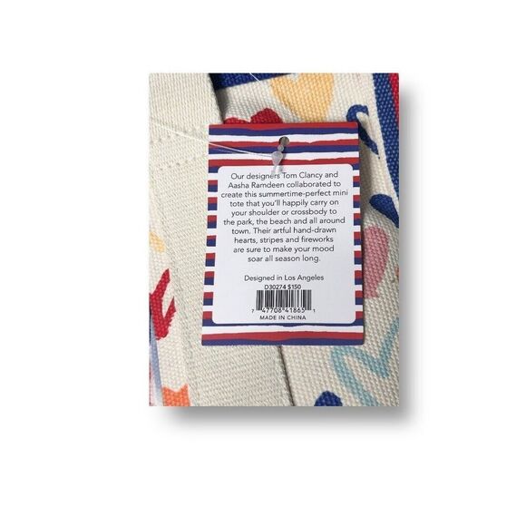 Brighton Mini Tote Canvas Hearts Satchel Crossbody Strap “LOVE” NWT - Picture 14 of 14